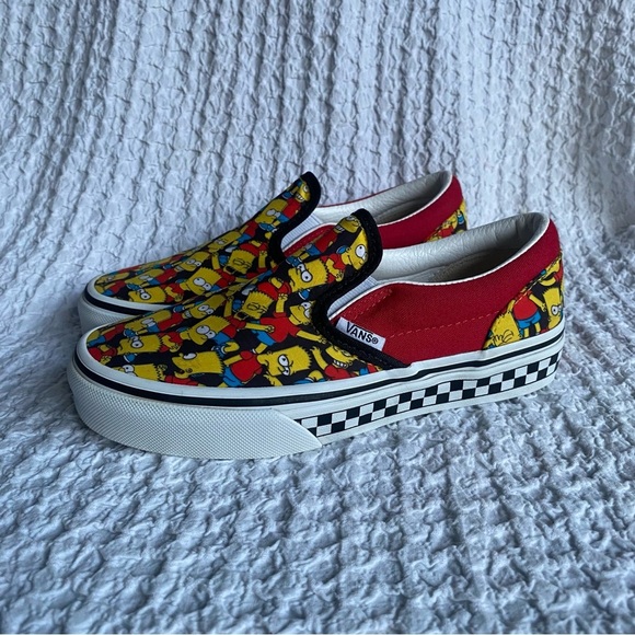 Vans The Simpsons slip on shoes Bart Simpsons Old School sneakers Youth size 4 - Picture 1 of 9